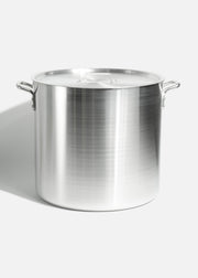 Olla de aluminio grado alimenticio triple fuerte plata con tapa Max Cook 50 L — imagen de producto
