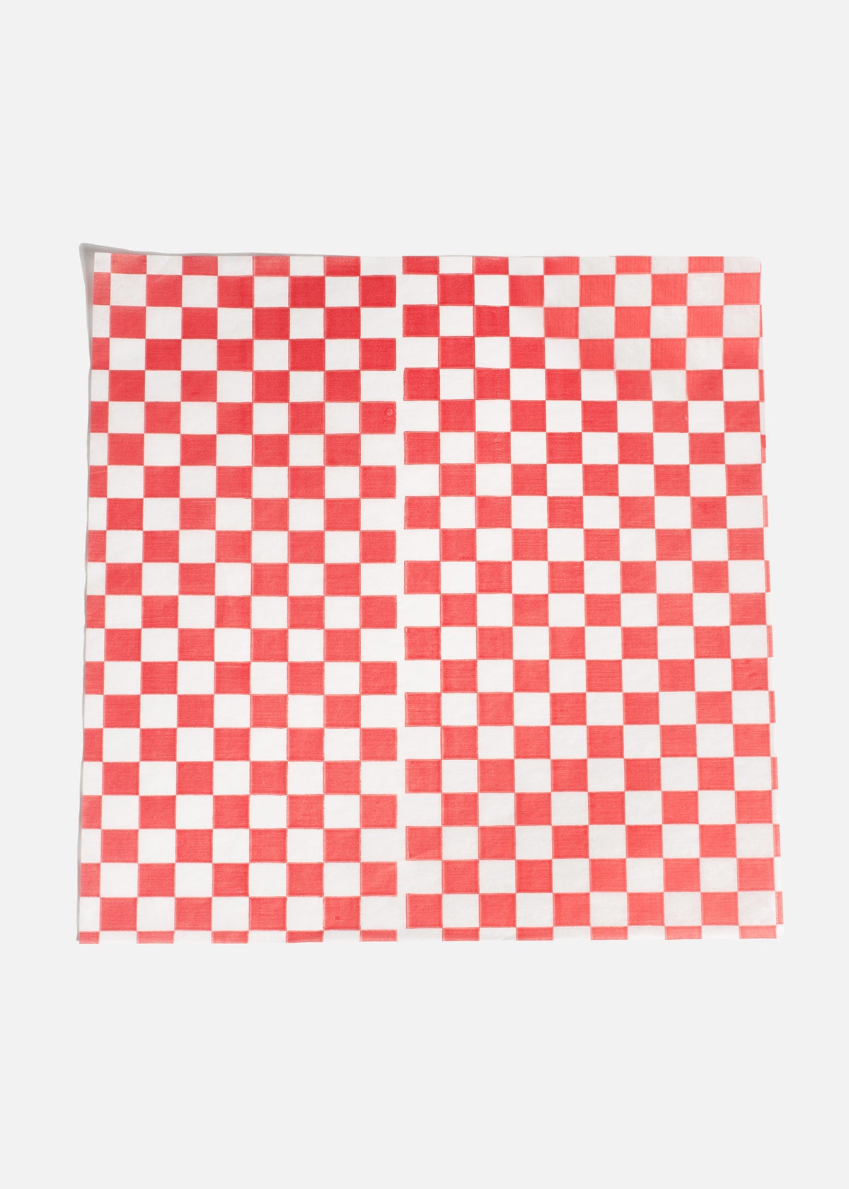 Papel encerado de cuadro grado alimenticio rojo con banco 32x32 cm — imagen de producto