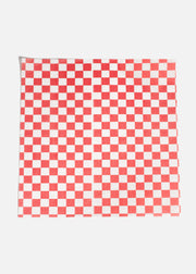 Papel encerado de cuadro grado alimenticio rojo con banco 32x32 cm — imagen de producto