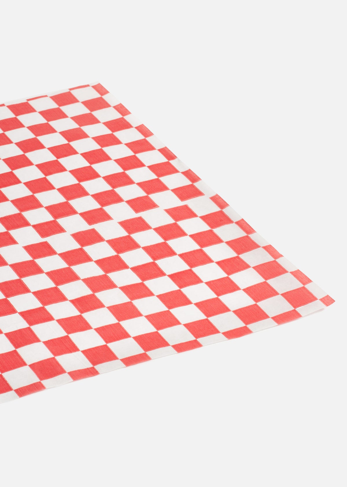 Papel encerado de cuadro grado alimenticio rojo con banco 32x32 cm — imagen de producto