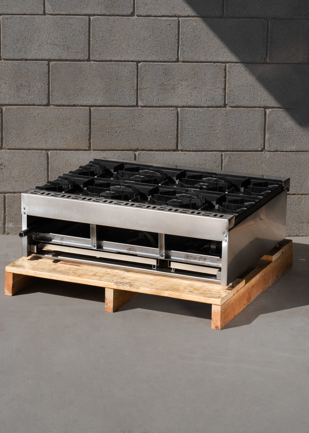 Parrilla de acero inoxidable con 6 quemadores gas LP — imagen de producto