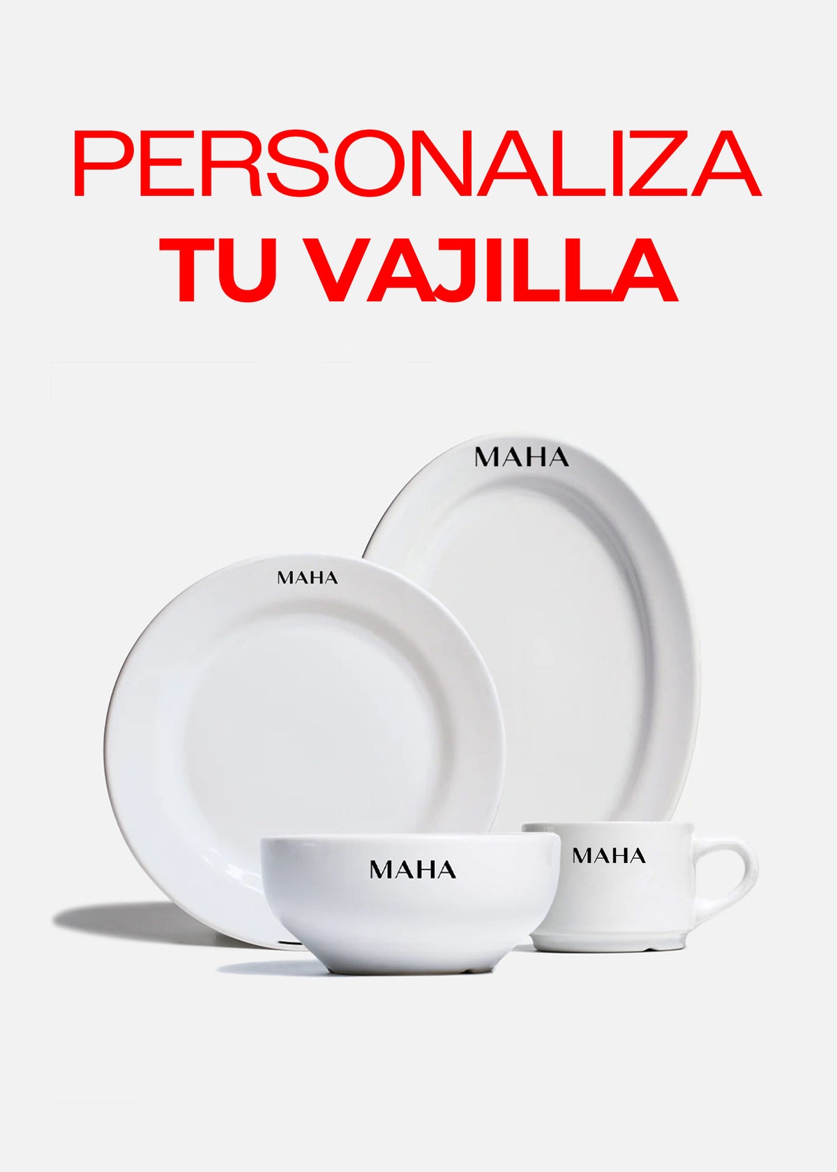 Platos de porcelana blanco Glacial + personalizado con logo simple — imagen de producto