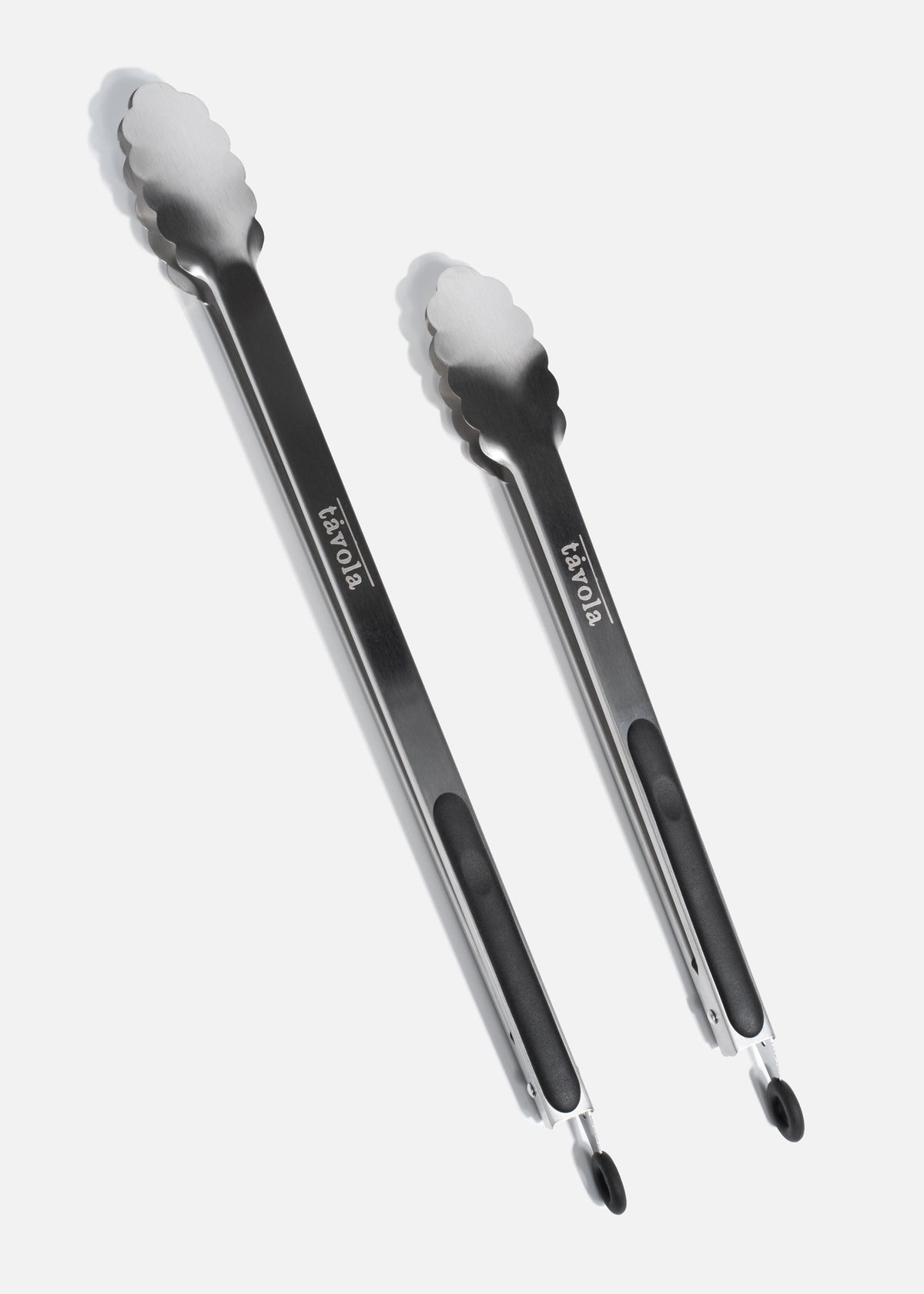 Pinzas con cubierta de plástico de acero inoxidable negro. Premium — imagen de producto