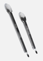Pinzas con cubierta de plástico de acero inoxidable negro. Premium — imagen de producto