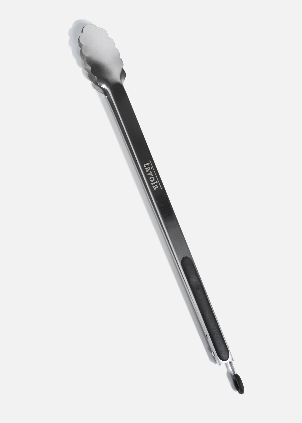 Pinzas con cubierta de plástico de acero inoxidable negro. Premium — imagen de producto