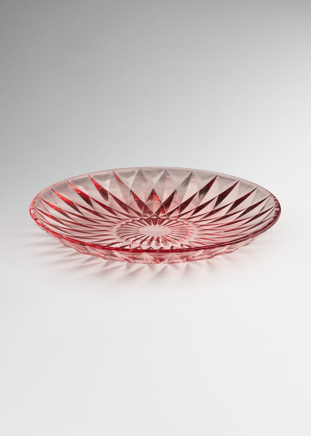 Plato base de cristal rosa meraki texturizado Zafiro Ø 32 cm — imagen de producto