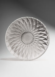 Plato base de cristal transparente texturizado Zafiro Ø 32 cm — imagen de producto