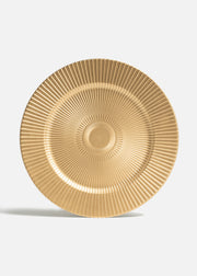 Plato base de plástico dorado Aura 33 cm — imagen de producto