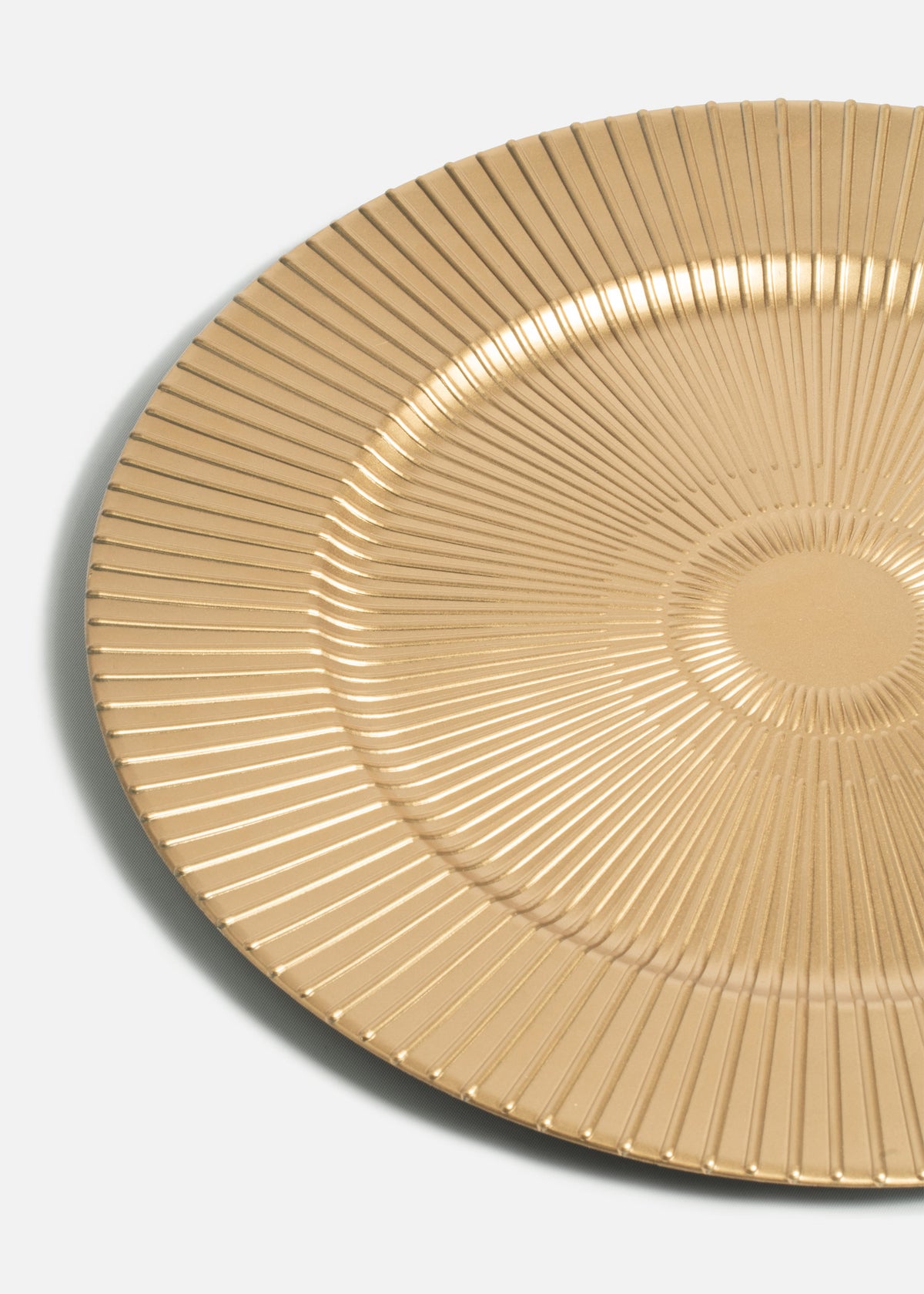 Plato base de plástico dorado Aura 33 cm — imagen de producto