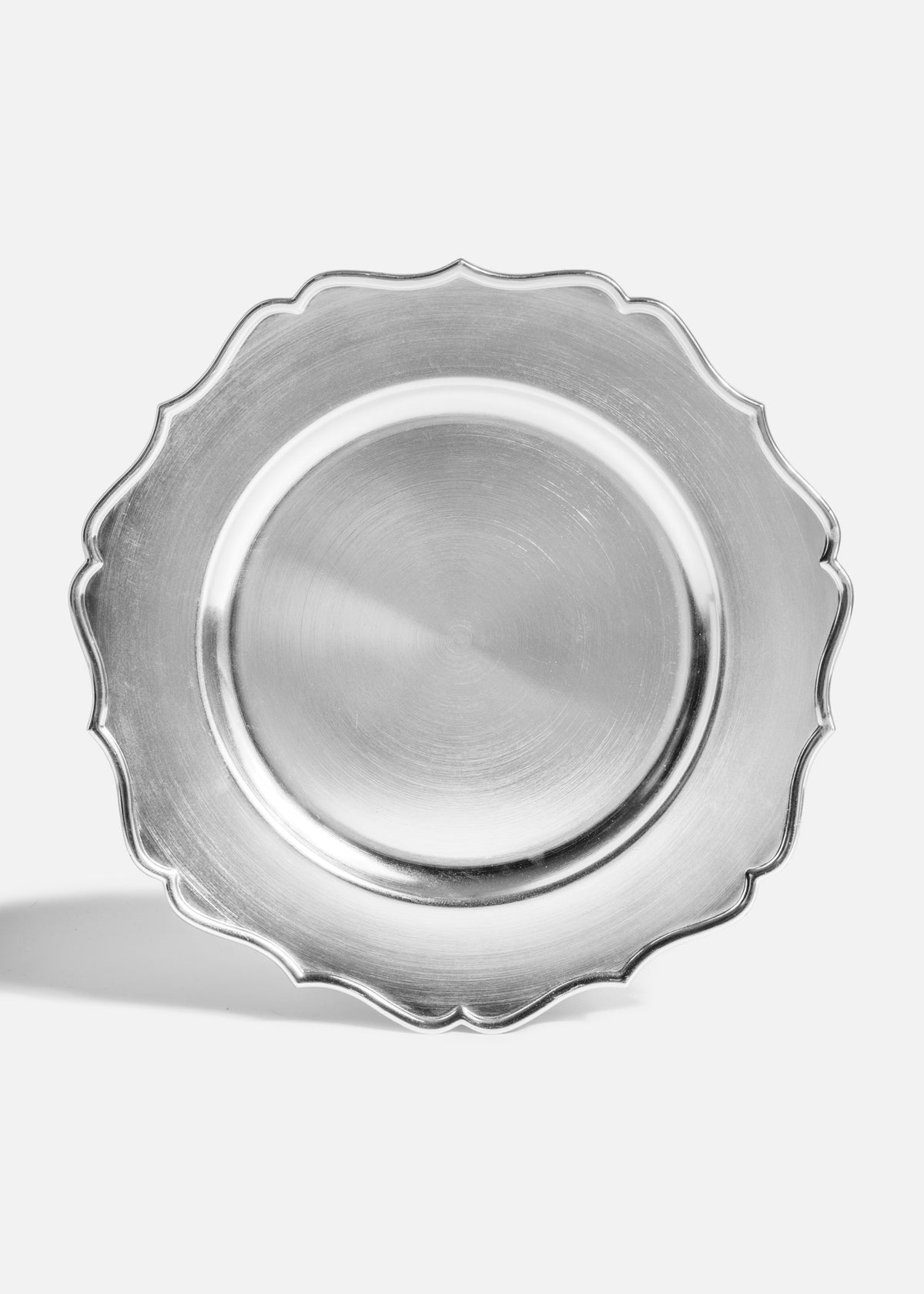 Plato base de plástico plata Romana 33 cm — imagen de producto