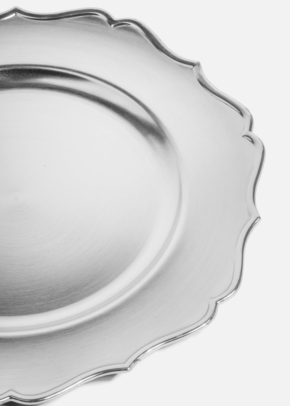 Plato base de plástico plata Romana 33 cm — imagen de producto