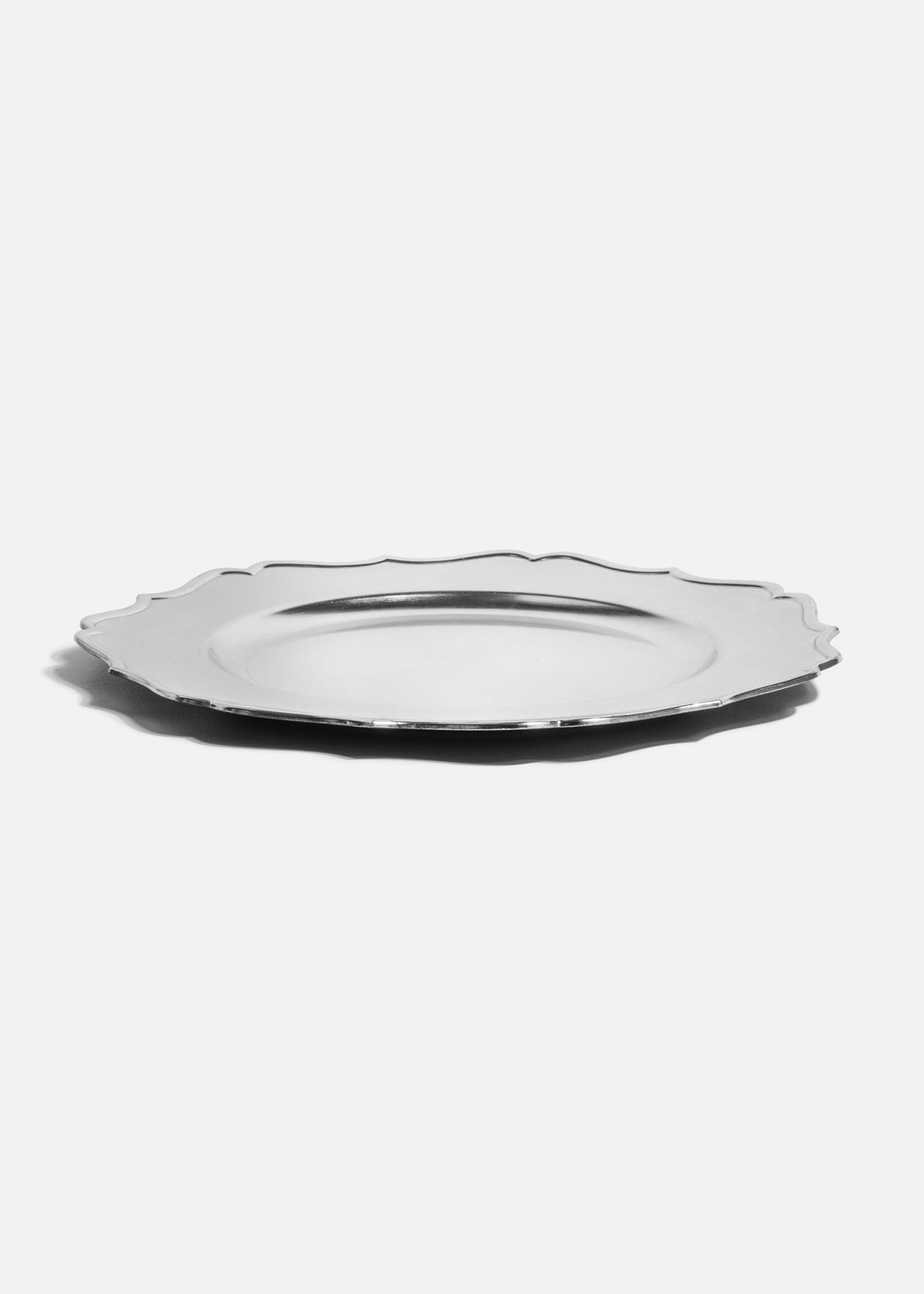 Plato base de plástico plata Romana 33 cm — imagen de producto
