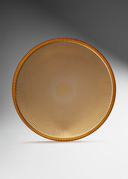 Plato base de vidrio ámbar ala alta 31.5 cm — imagen de producto