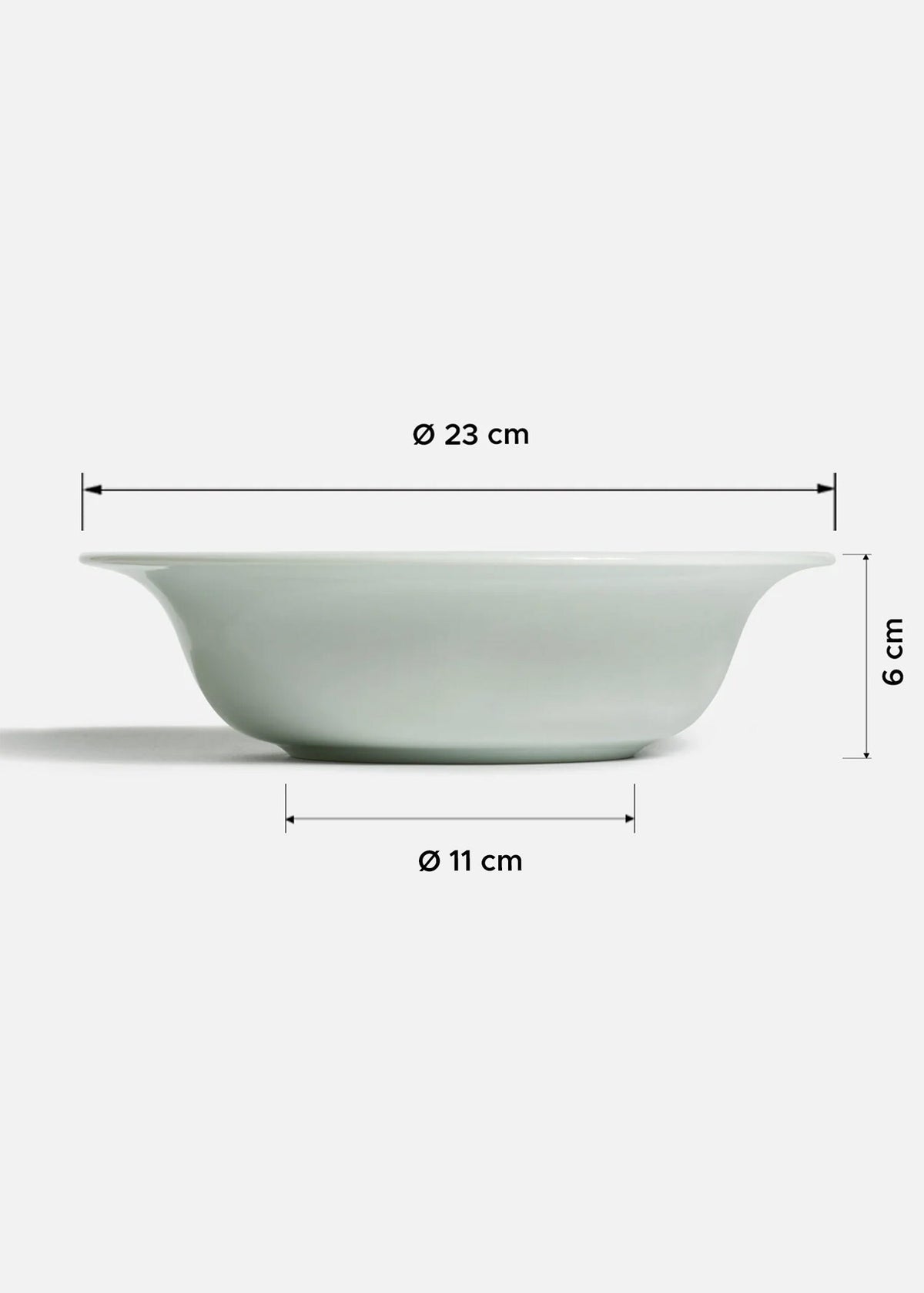 Plato hondo de porcelana blanco Frig Ent 23 cm — imagen de producto