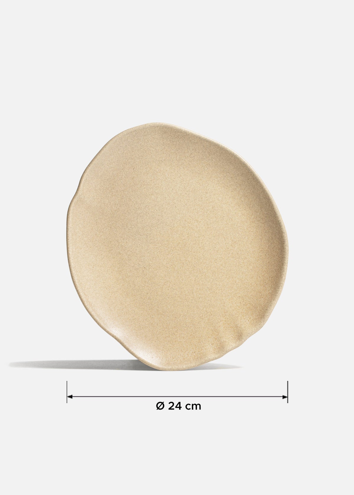 Plato ovalado de porcelana petrificada arena Sahara Tone Ø 24 cm — imagen de producto
