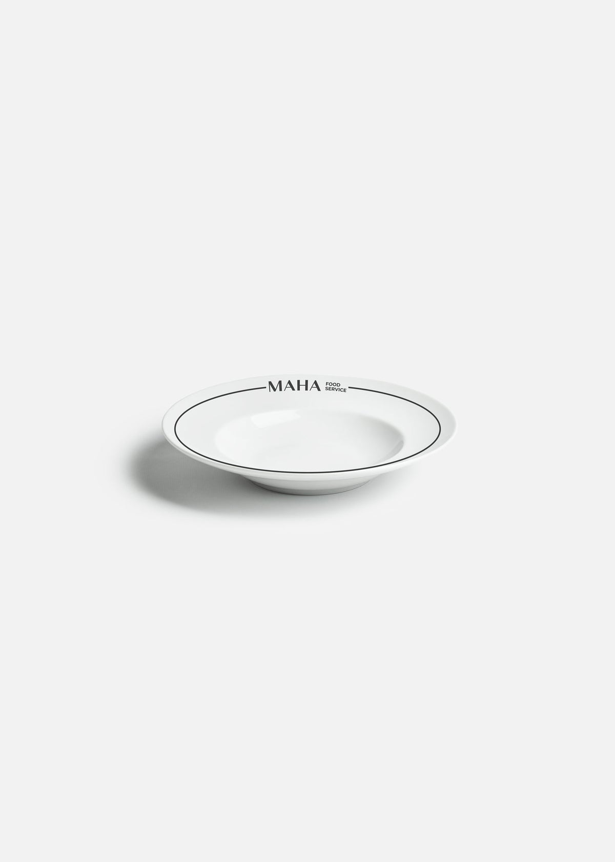 Plato pasta de porcelana blanco personalizado logo doble Messina 26 cm — imagen de producto