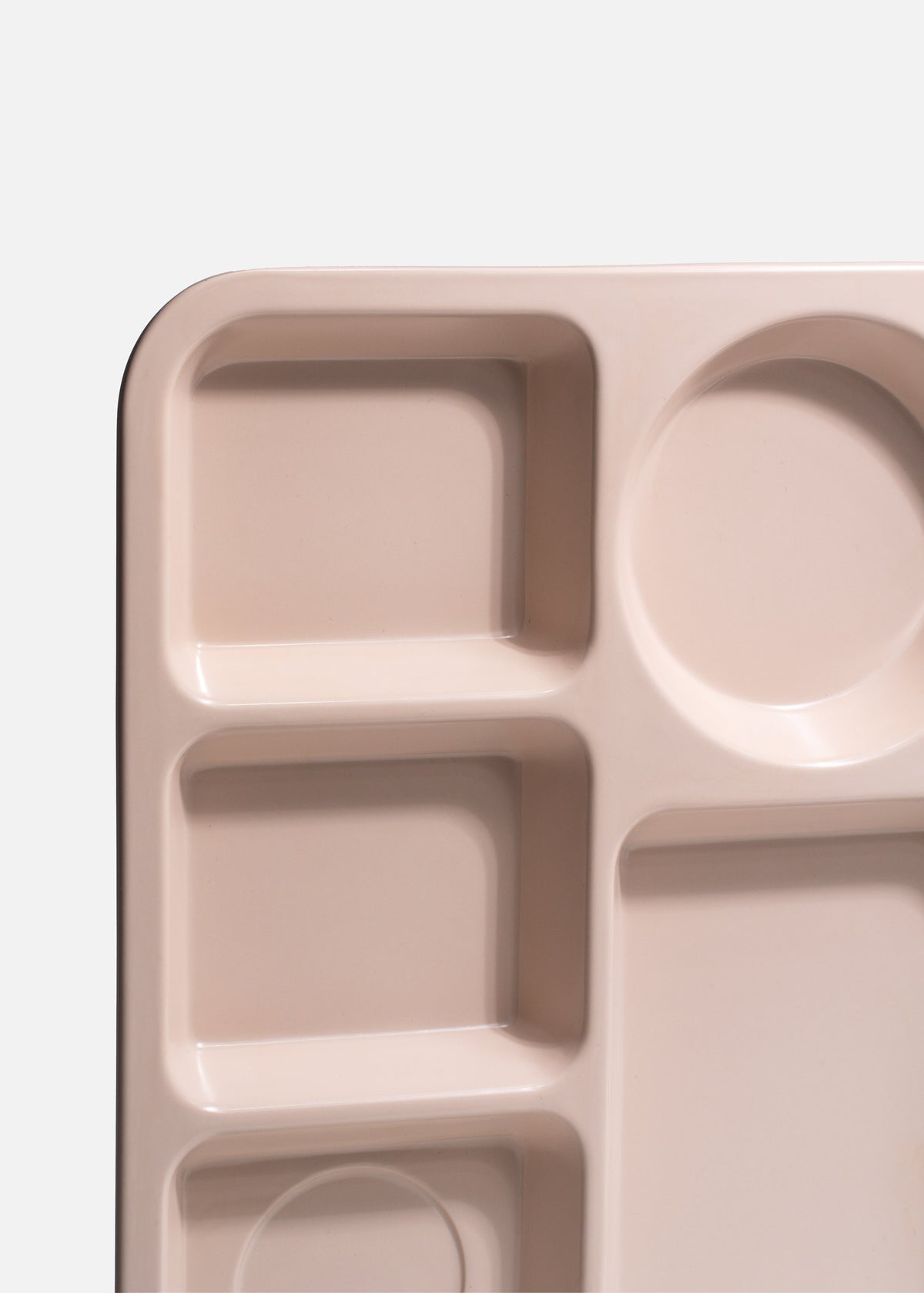 Plato rectangular 6 divisiones melamina beige Dai — imagen de producto, vista 3