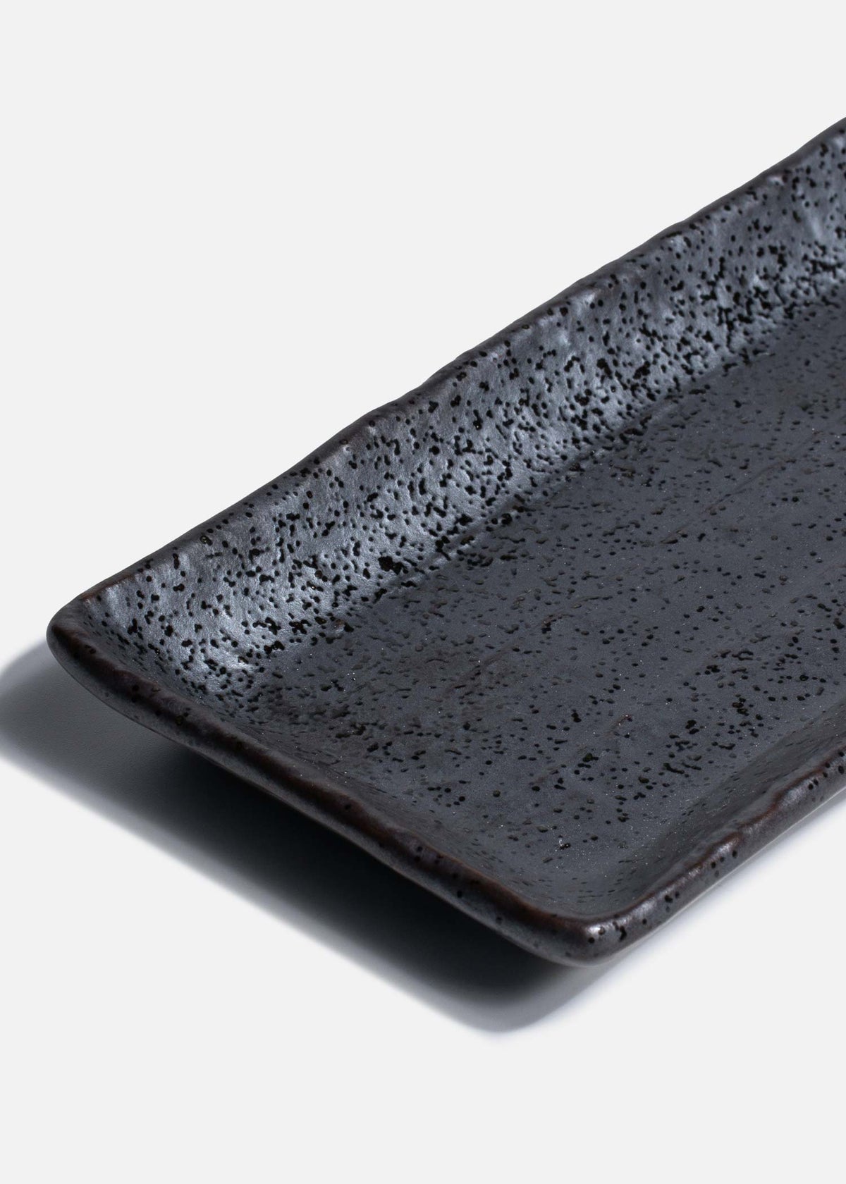 Plato rectangular de porcelana gris Nanban 26x8.5 cm — imagen de producto, vista 4
