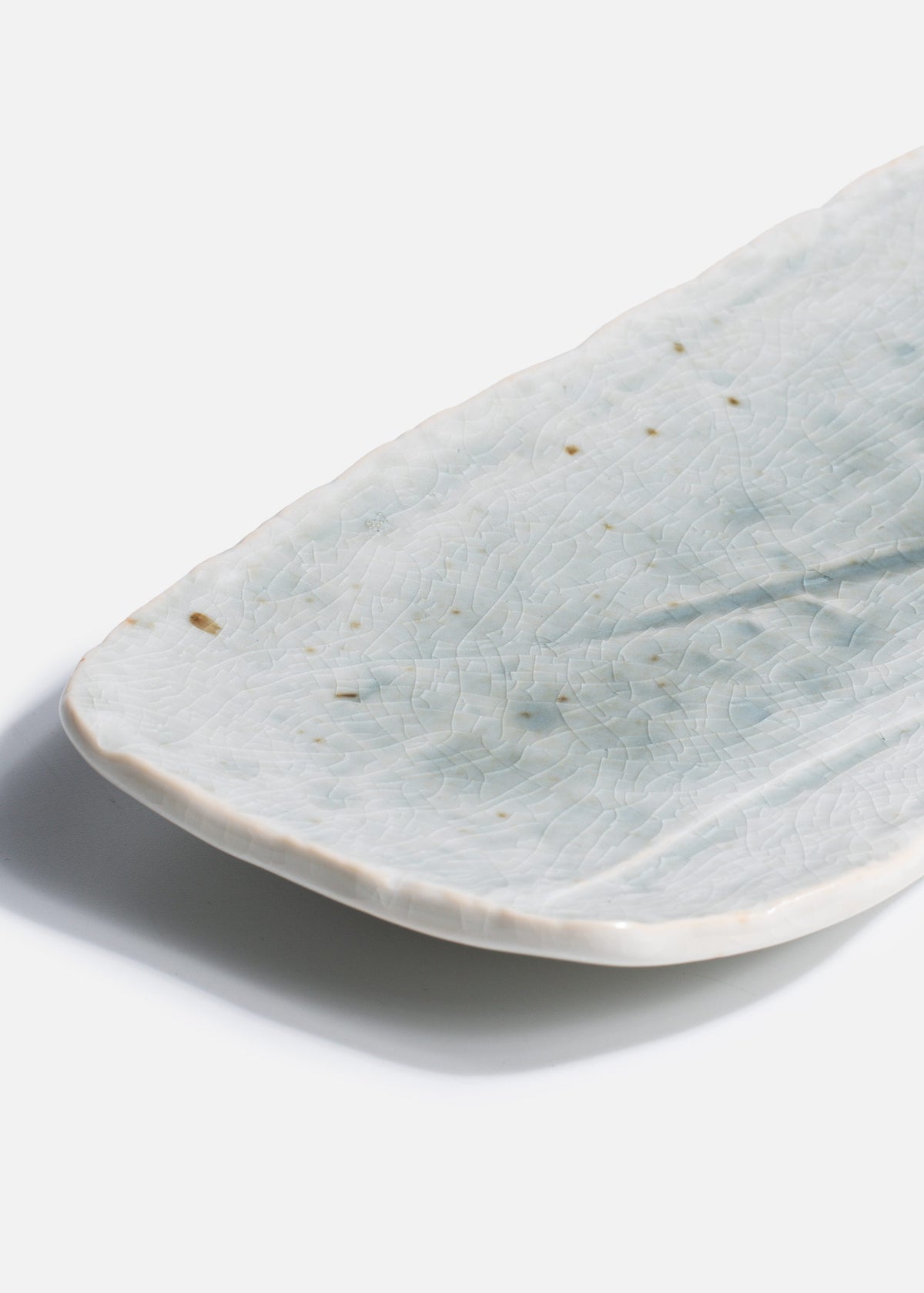 Plato rectangular de porcelana turquesa Coral Blue 36x10 cm — imagen de producto, vista 3