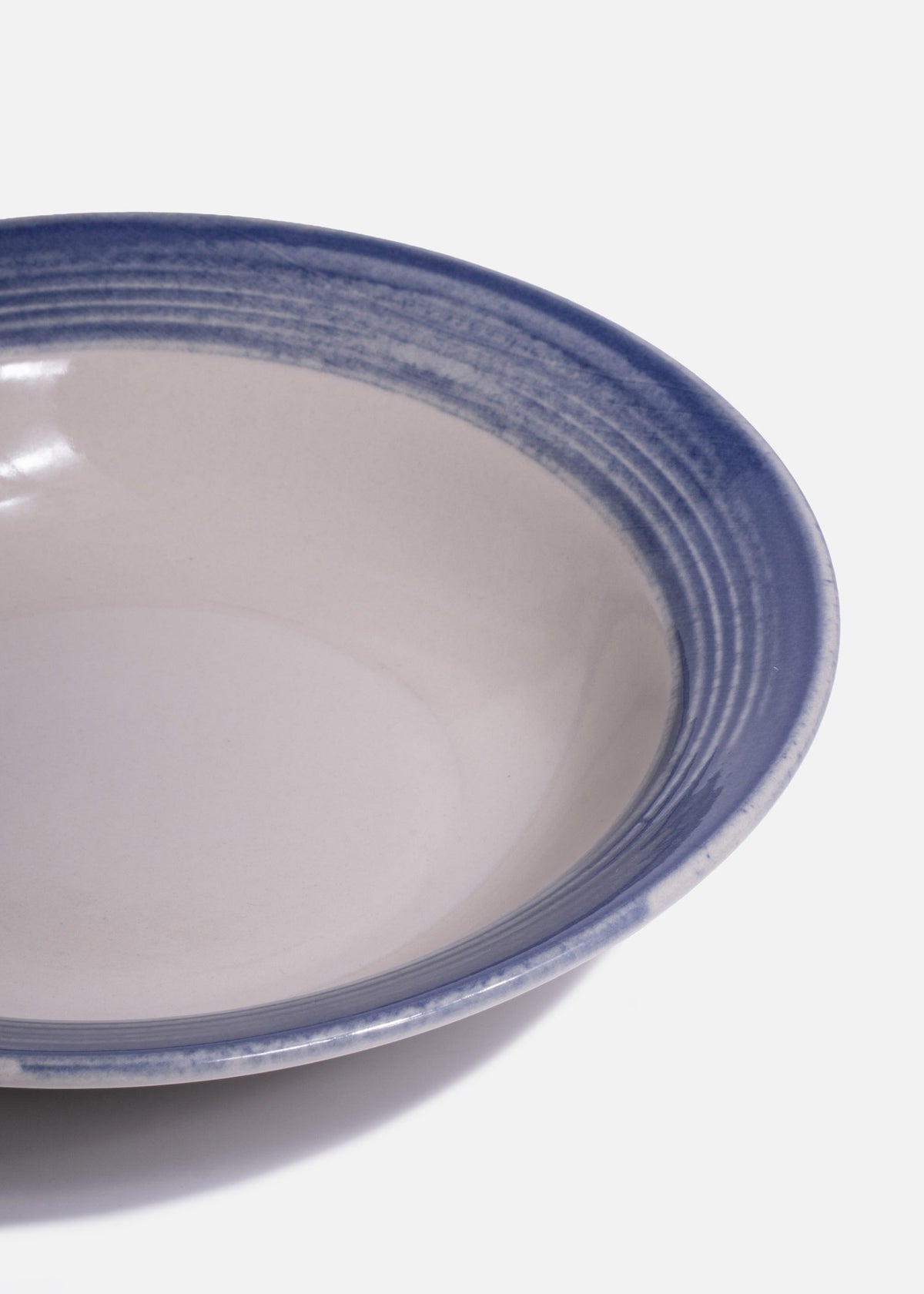 Plato de cerámica azul de 380 ml para sopa