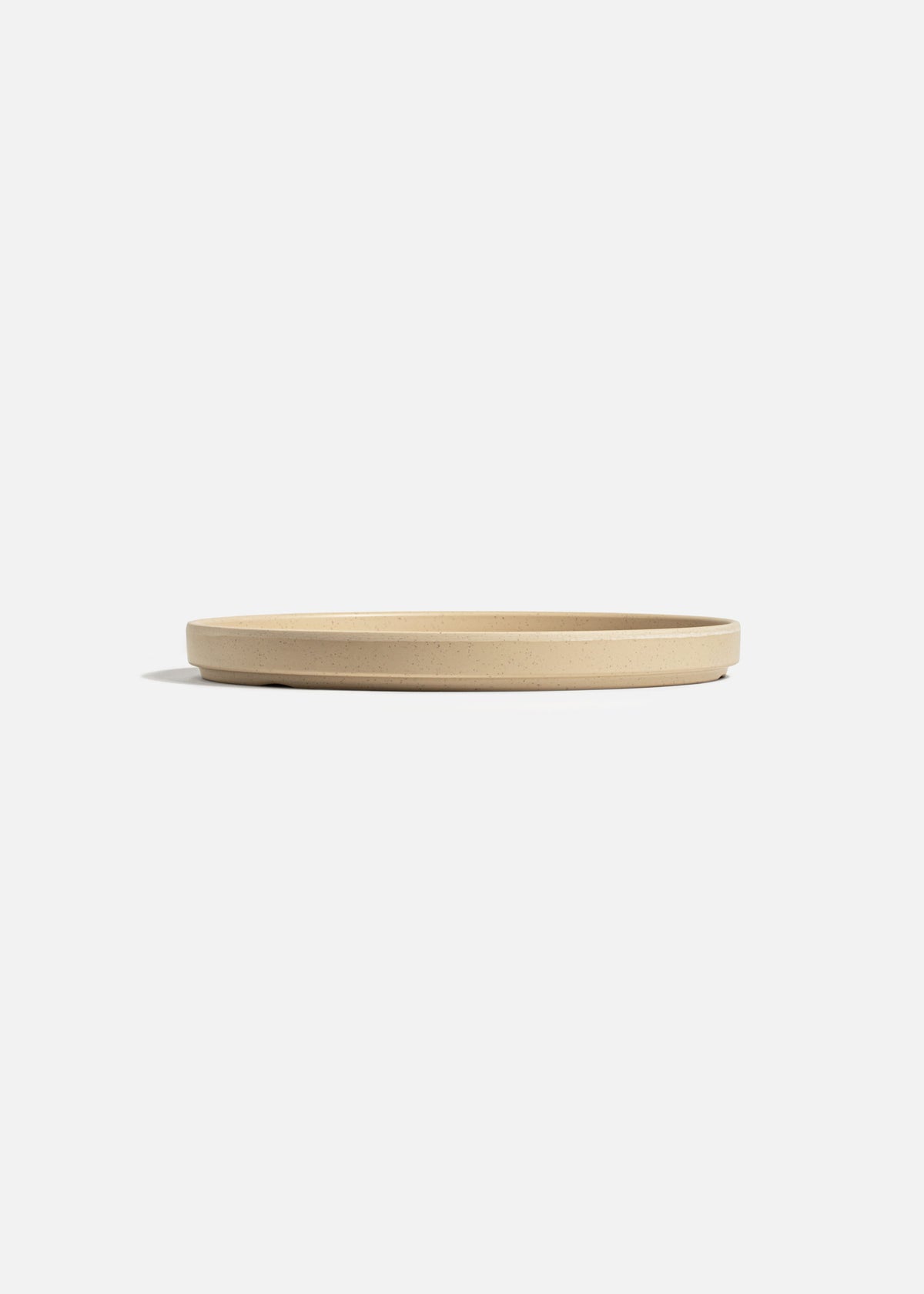 Plato trinche Barcelona de melamina arena mate de 23 cm