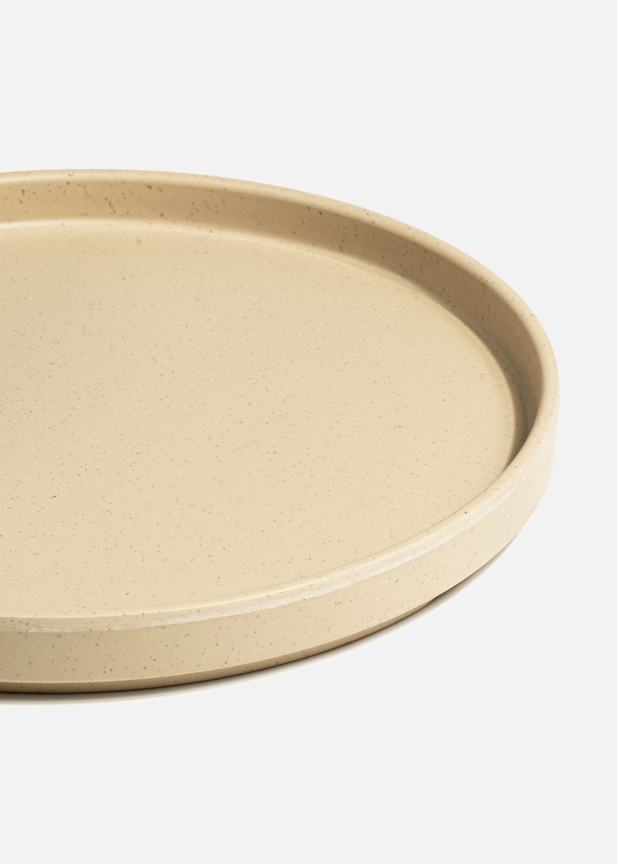Plato trinche Barcelona de melamina arena mate de 23 cm