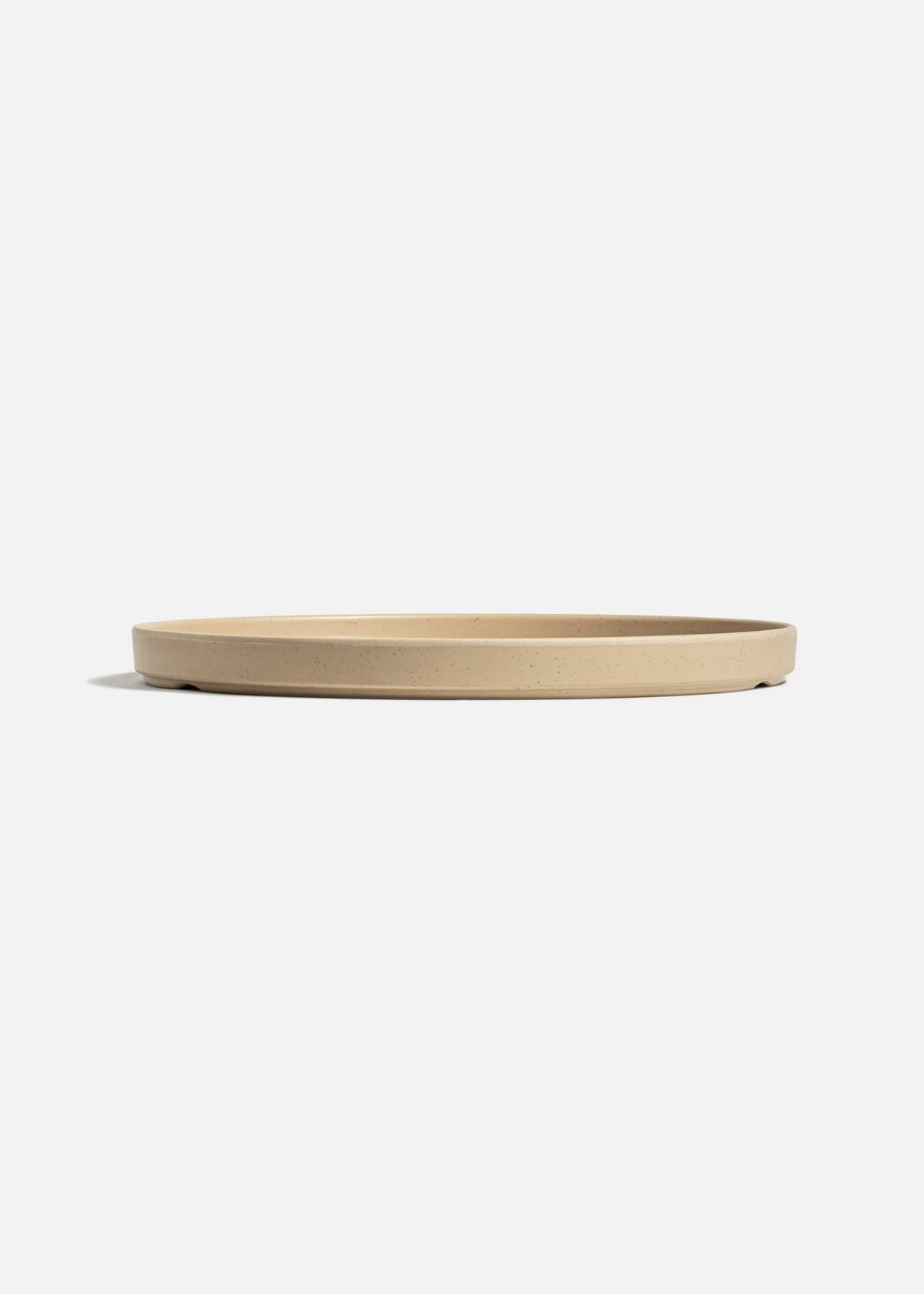 Plato trinche Barcelona de melamina arena mate de 27 cm