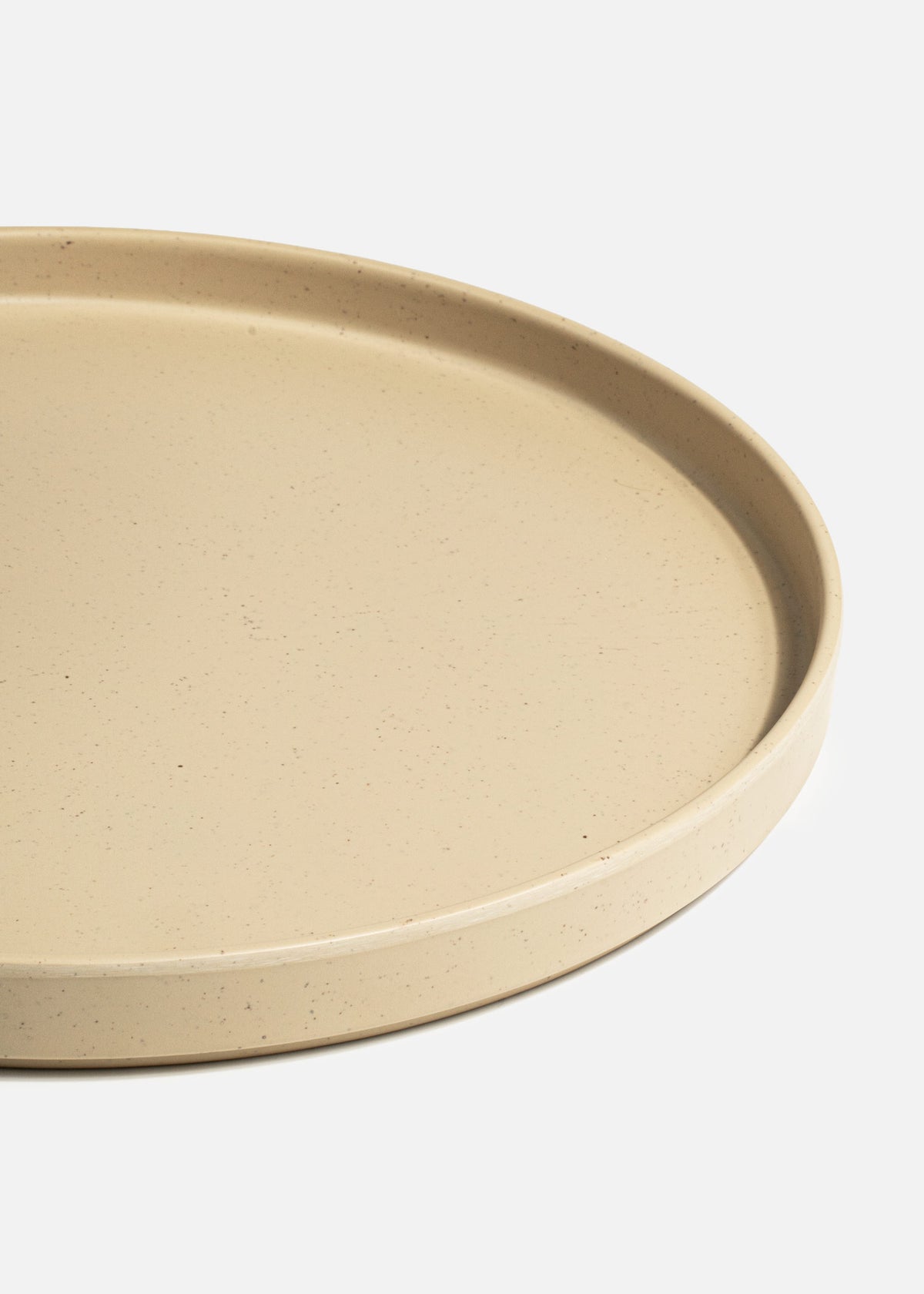 Plato trinche Barcelona de melamina arena mate de 27 cm