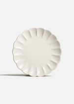 Plato trinche de cerámica premium blanco mate Pétalo Ø 22 cm — imagen de producto
