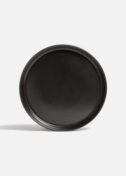 Plato trinche con borde elevado de cerámica premium negro esmalte mate profesional para restaurante y cafeterías Stone Lain Ø 22 cm — imagen de producto