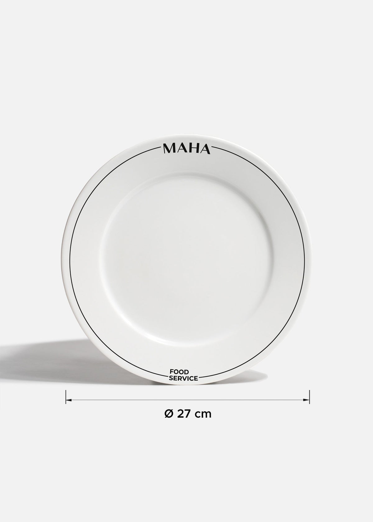 Plato trinche coupe de porcelana blanco personalizado logo doble Elegance 27 cm — imagen de producto