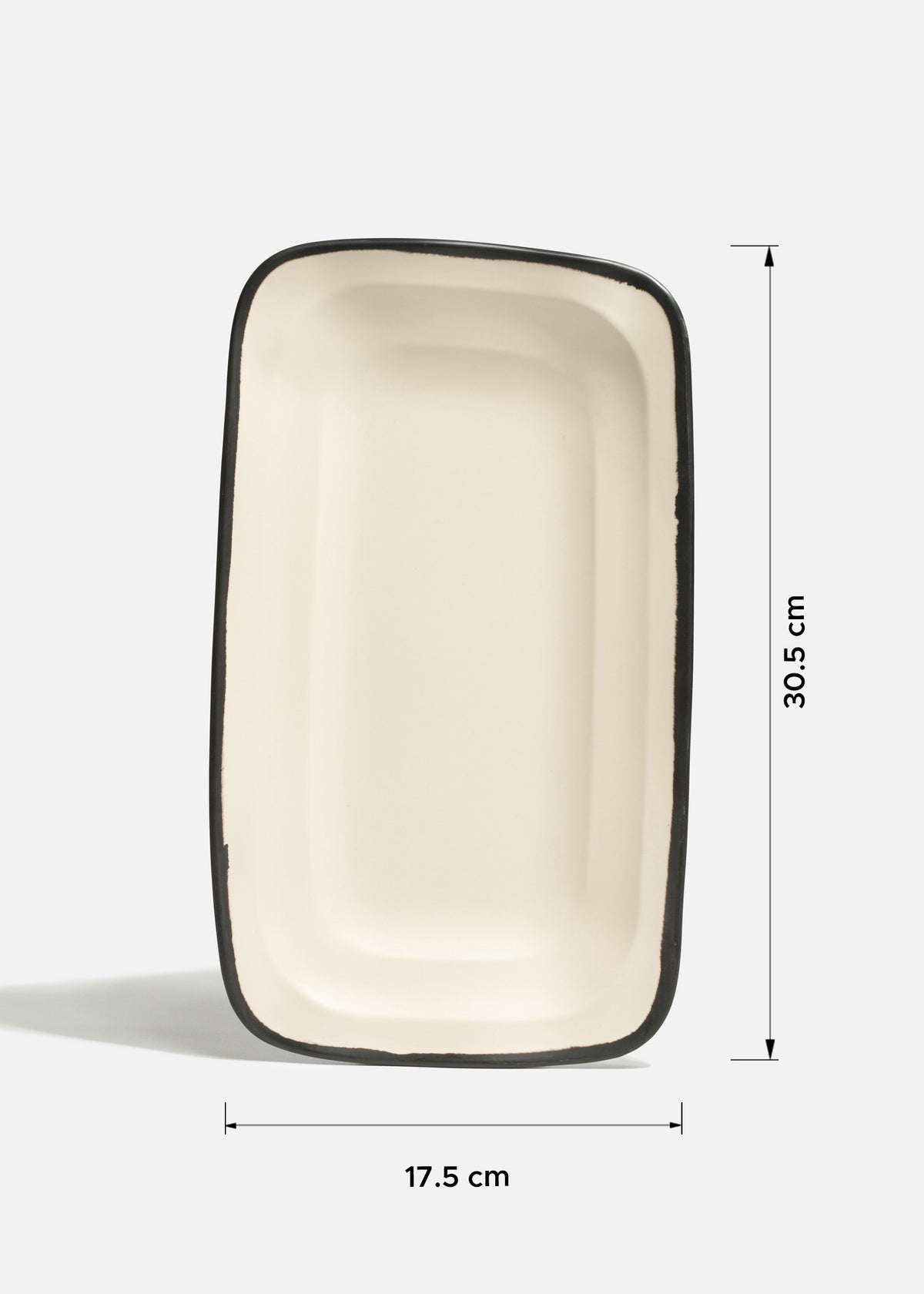 Charola de melamina beige Beluga 30.5 x 17.5 cm — imagen de producto