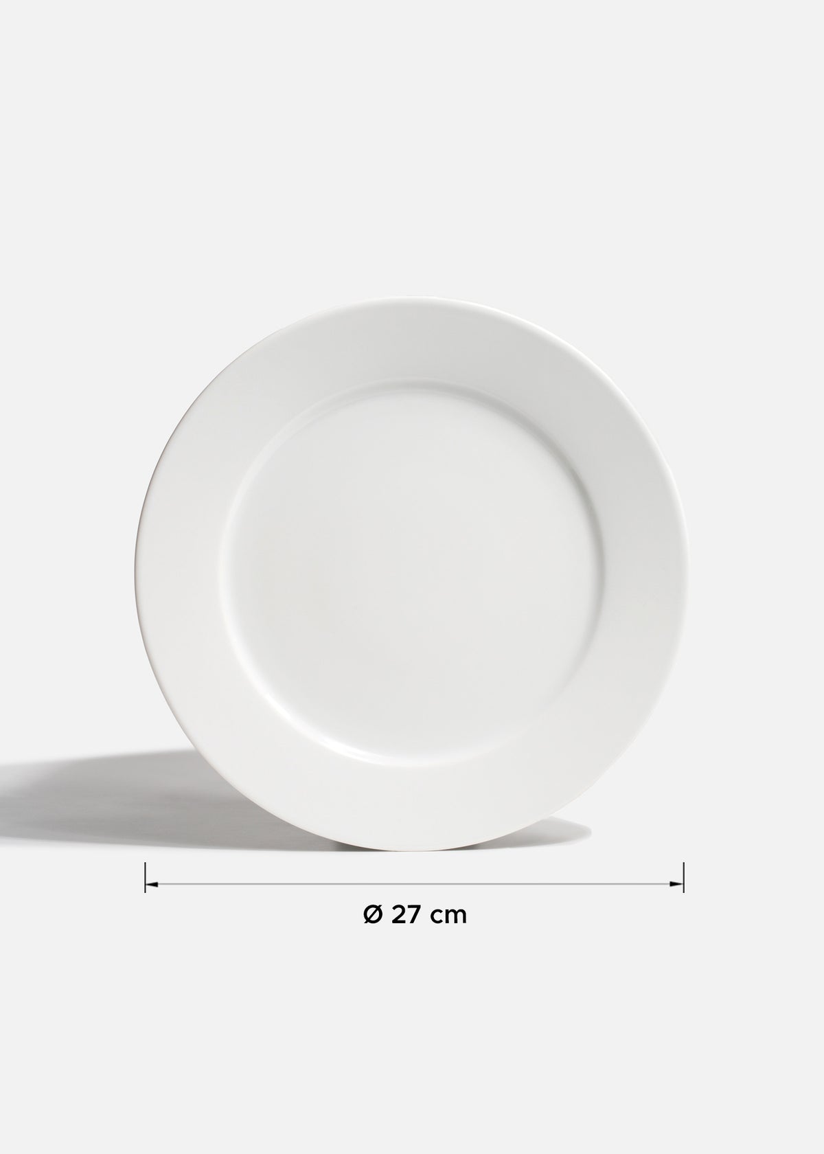 Platos blanco de porcelana con ala Elegance — imagen de producto, vista 3