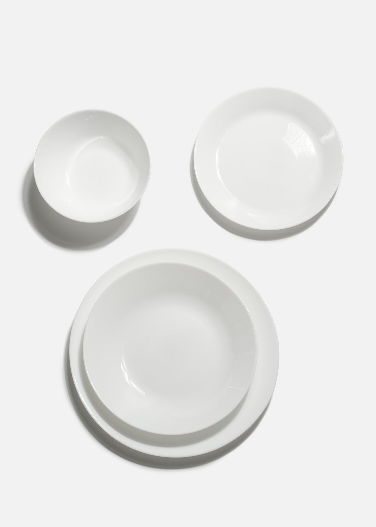 Platos trinche de opalo blanco Antarctic — imagen de producto