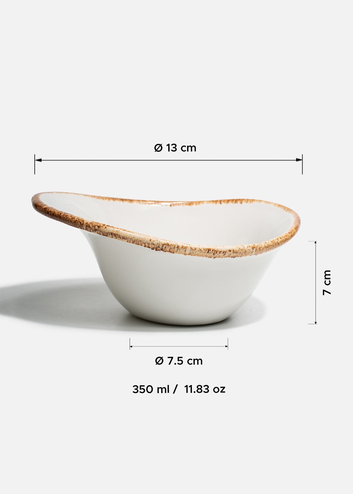 Platos hondos de porcelana blanco Petra — imagen de producto