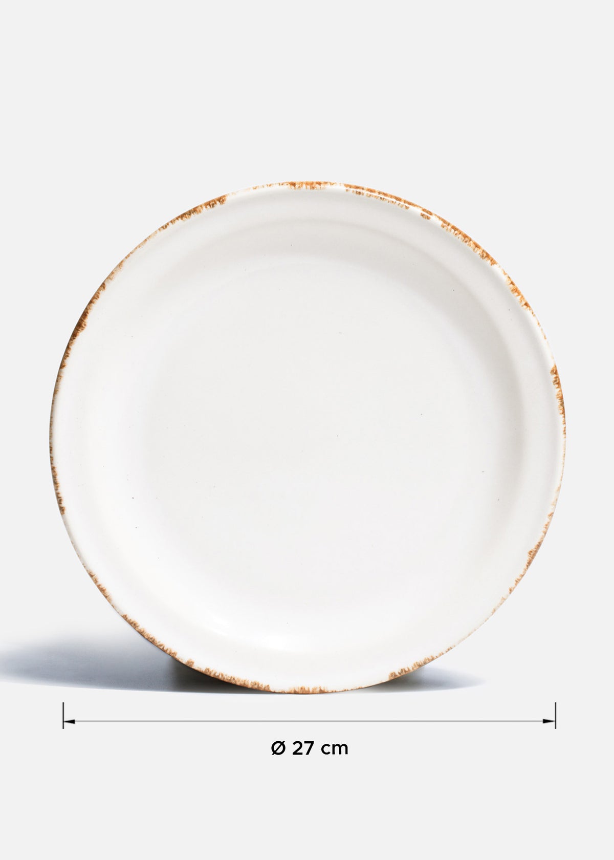 Platos trinche de cerámica blanco borde café Apolo — imagen de producto, vista 2