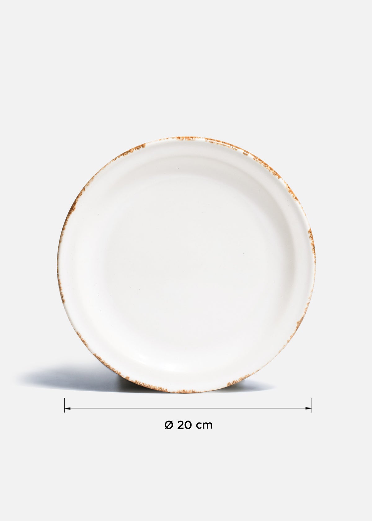 Platos trinche de cerámica blanco borde café Apolo — imagen de producto, vista 3