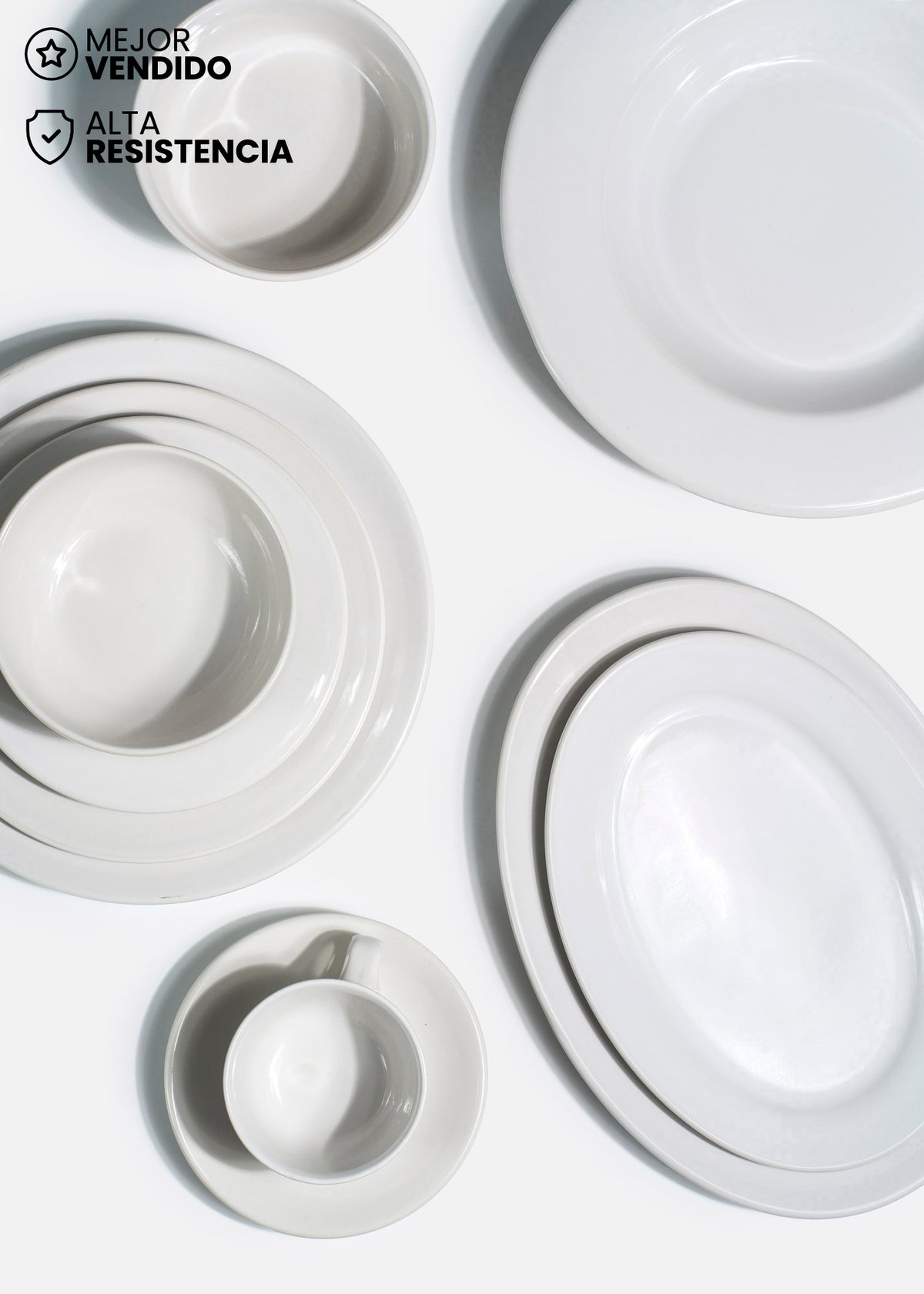Plato ovalado de porcelana blanco Glacial 33 cm — imagen de producto
