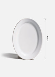 Plato ovalado de porcelana blanco Glacial 27 cm — imagen de producto