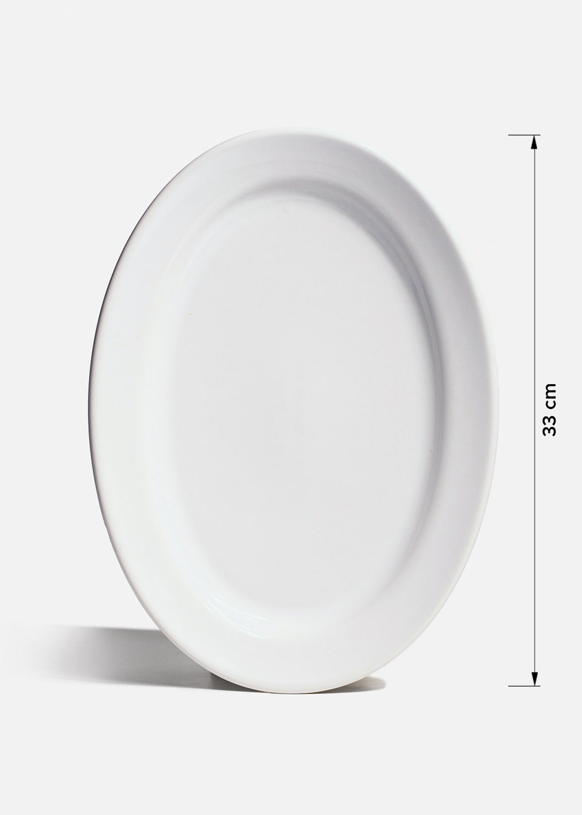 Plato ovalado de porcelana blanco Glacial 33 cm — imagen de producto