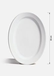 Plato ovalado de porcelana blanco Glacial 33 cm — imagen de producto