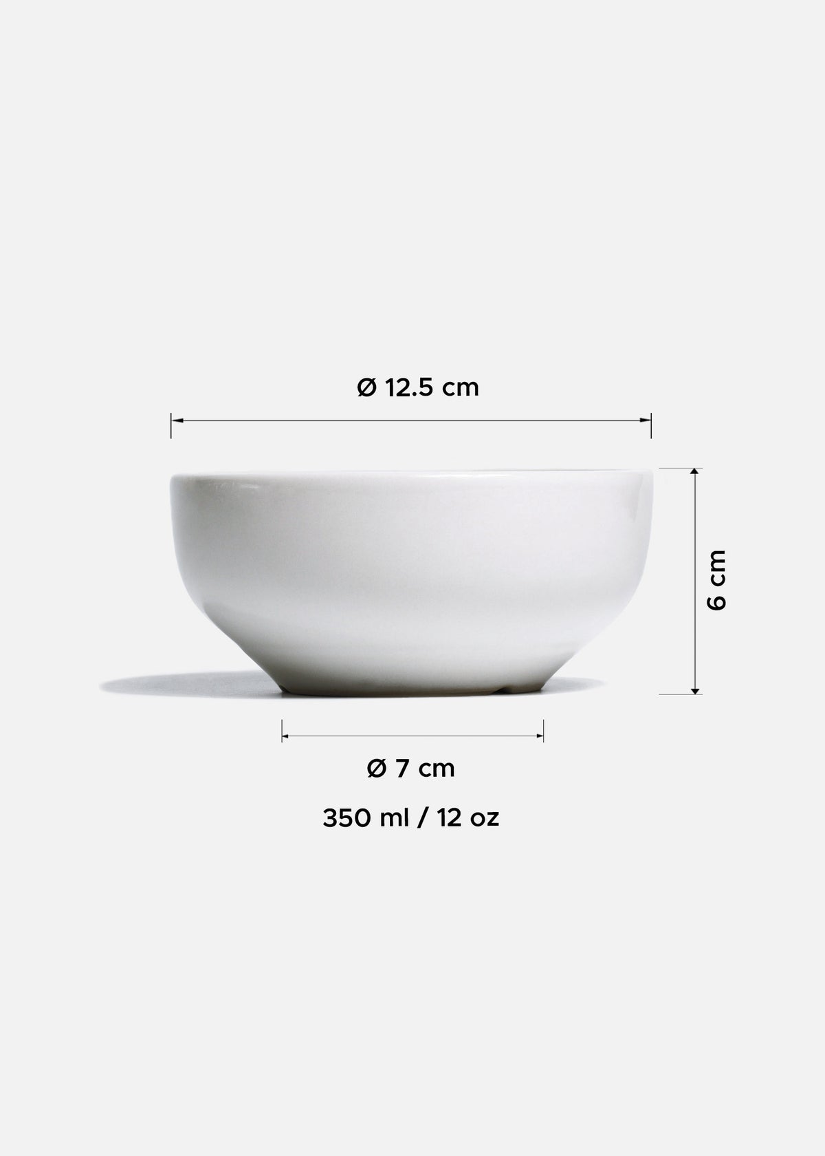 Tazón sopero de porcelana blanco Glacial 350 ml — imagen de producto