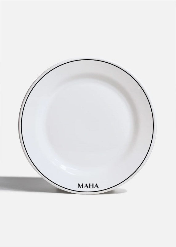 Platos de porcelana blanco Glacial + personalizado con logo doble — imagen de producto