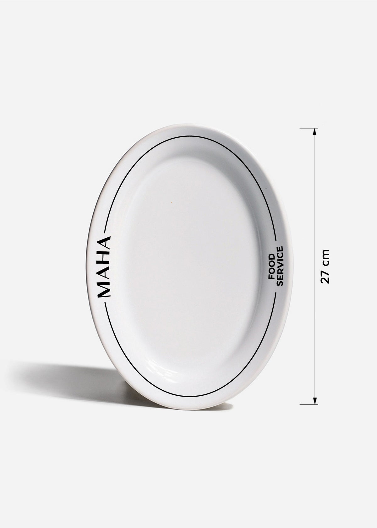 Platos de porcelana blanco Glacial + personalizado con logo doble — imagen de producto