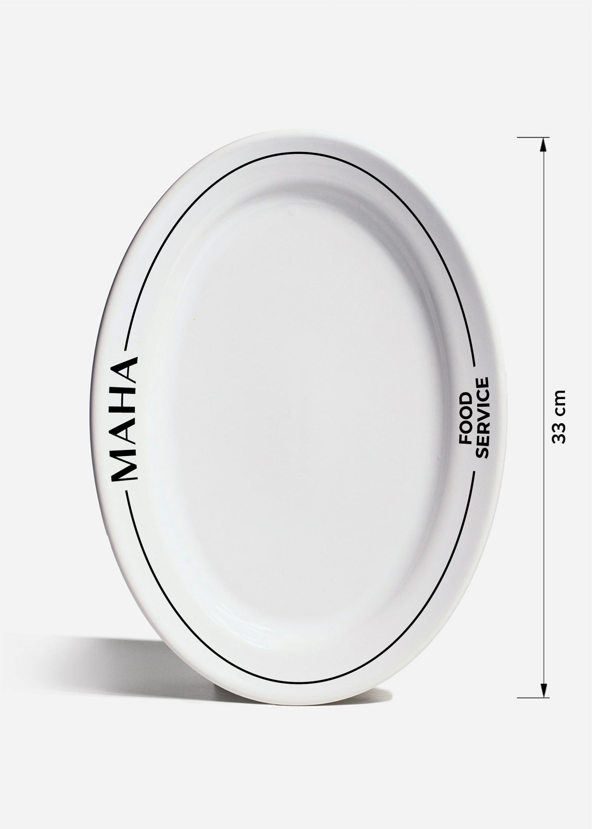 Platos de porcelana blanco Glacial + personalizado con logo doble — imagen de producto