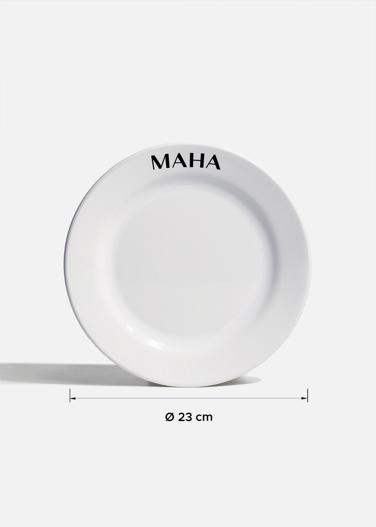 Platos de porcelana blanco Glacial + personalizado con logo simple — imagen de producto