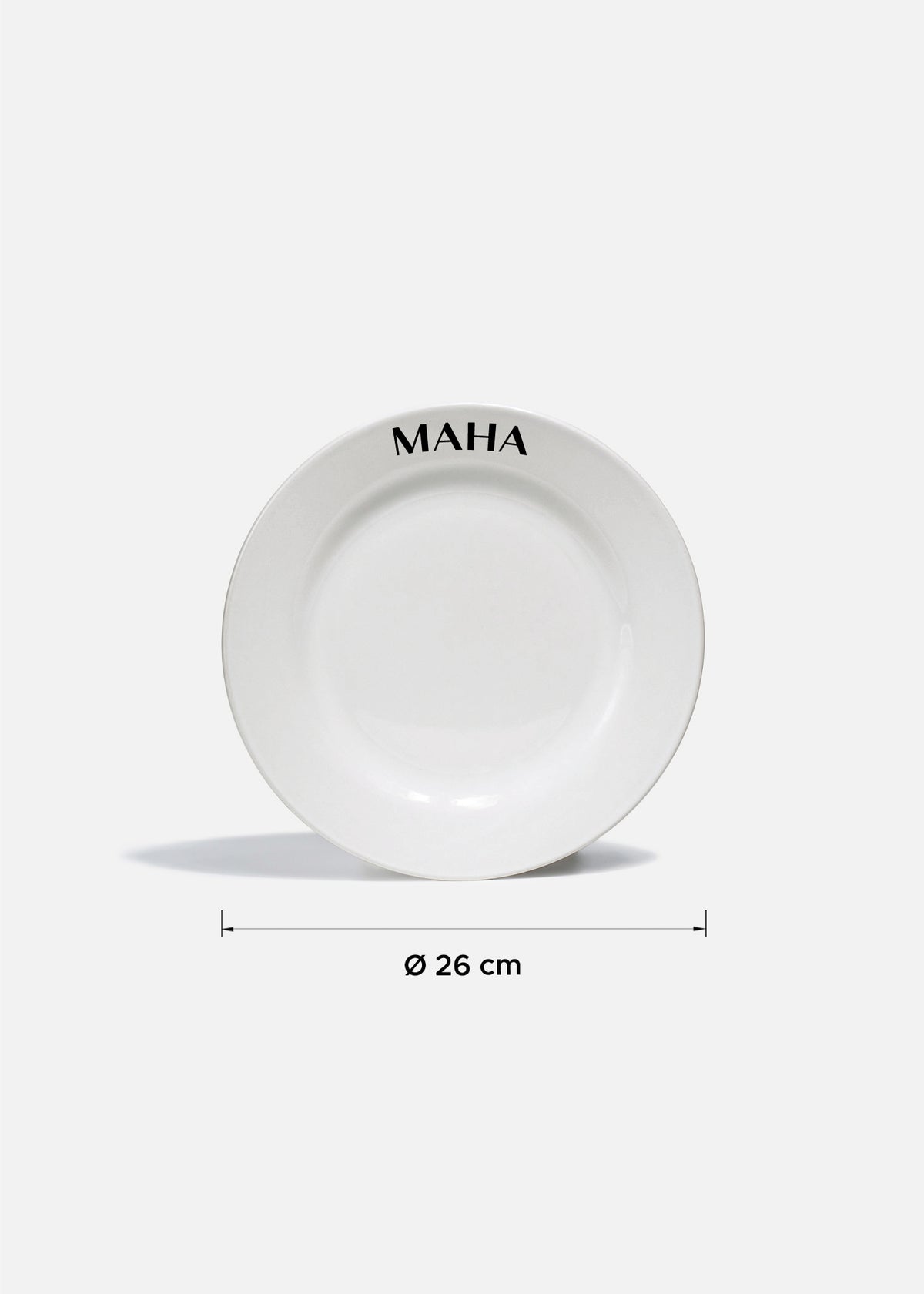 Platos de porcelana blanco Glacial + personalizado con logo simple — imagen de producto