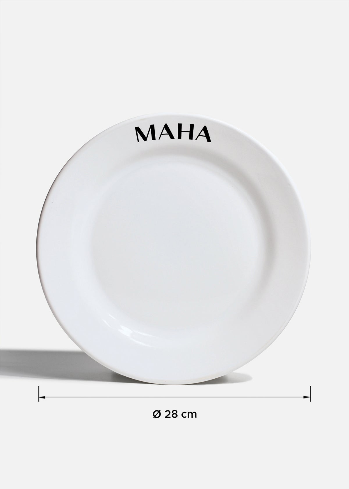 Platos de porcelana blanco Glacial + personalizado con logo simple — imagen de producto