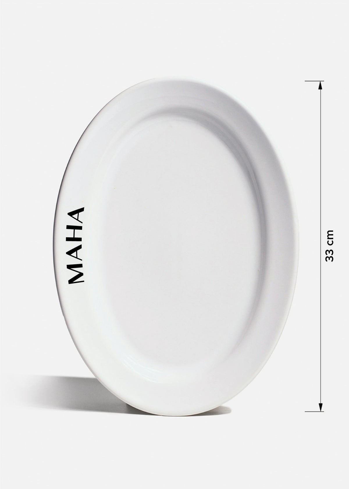 Platos de porcelana blanco Glacial + personalizado con logo simple — imagen de producto