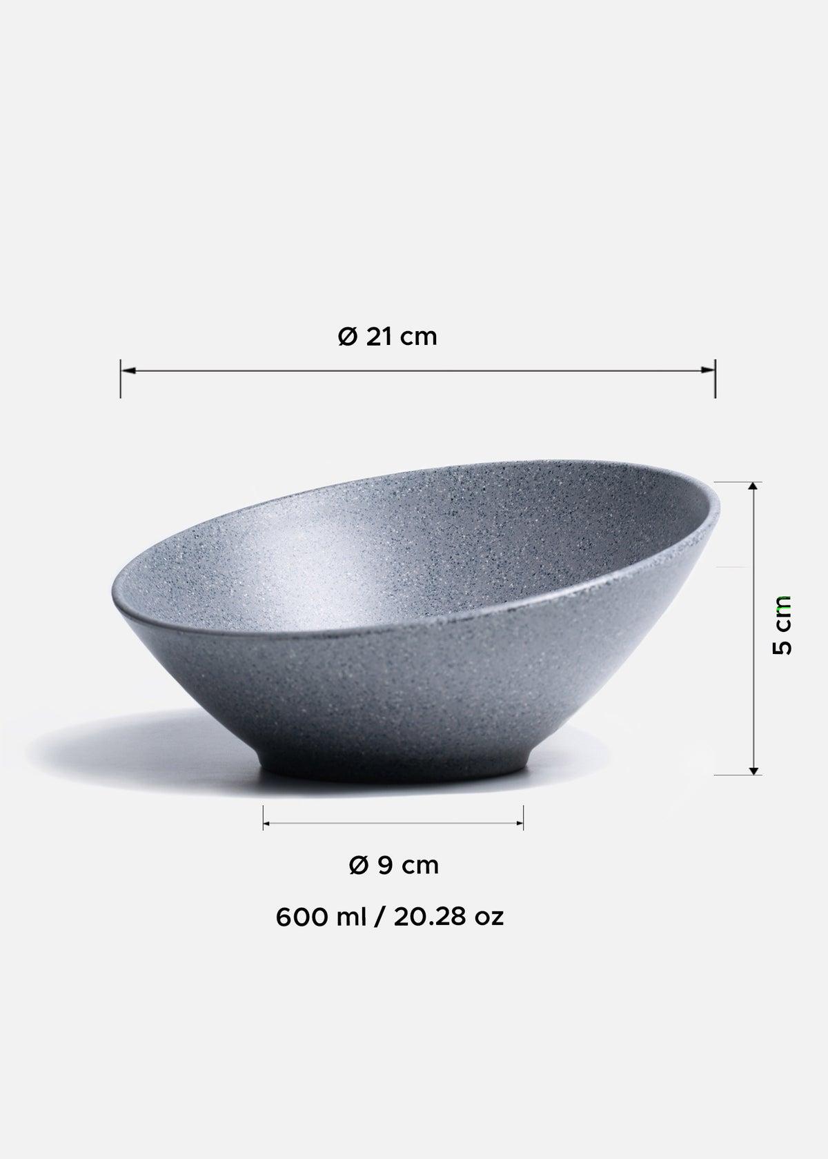 Tazones de melamina gris mate Dakota — imagen de producto